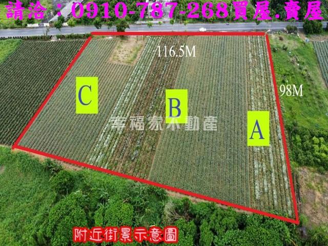大台南建地工業地農地安定新吉城544坪方正農地