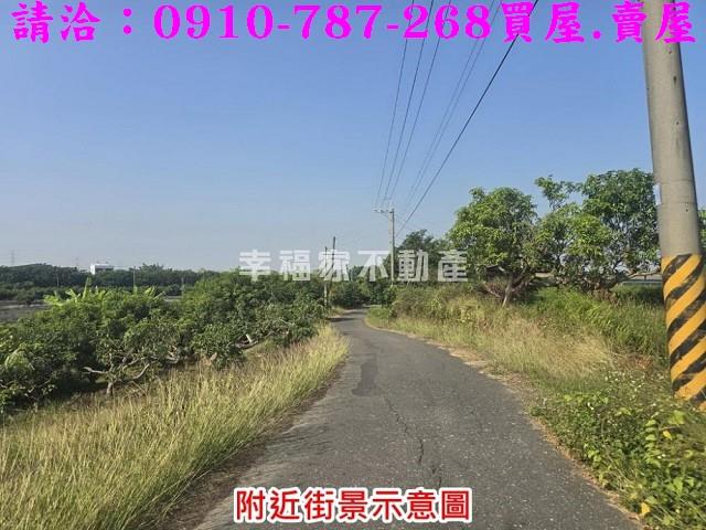 國道旁綠野稻香筆直田園農地