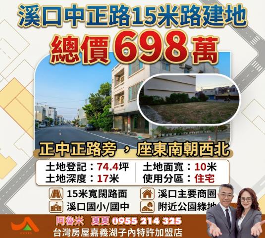 嘉義建地農地台灣房屋湖子內特許加盟店富鑫團隊呂昆佩阿魯米